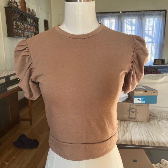 Roma Concept Brown Crop Top Size Medium - Picture 4 of 5